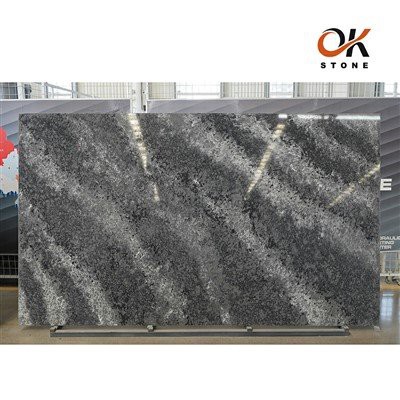 Black Sparkle Quartz Jade Slab luksusa virtuve